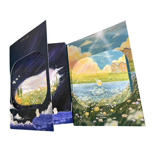 Fold Die-cut Postcard Meoww collection