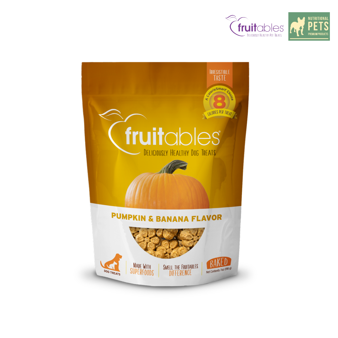 Fruitables :Pumpkin & Banana Dog Treats 198g.