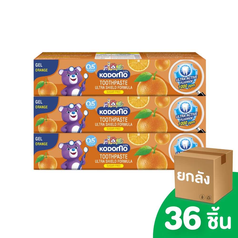 [ยกลัง] KODOMO ยาสีฟันเด็ก โคโดโม ชนิดเจล สูตรอัลตร้า ชิลด์ 40 กรัม 36 ชิ้น