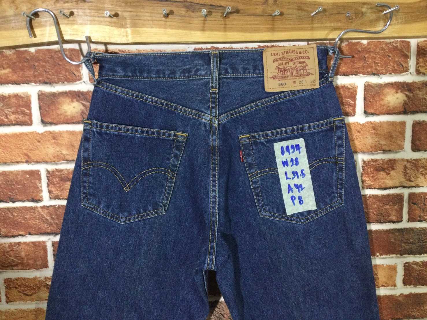 รหัส8494 Levi's560(ตรงป้าย)  Made inPhilippines เลขกระดุม359 วัดจริง เอว28