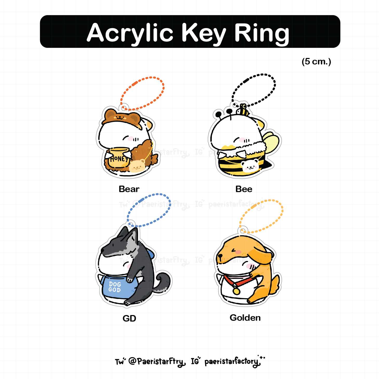 MoShark Acrylic Key Ring