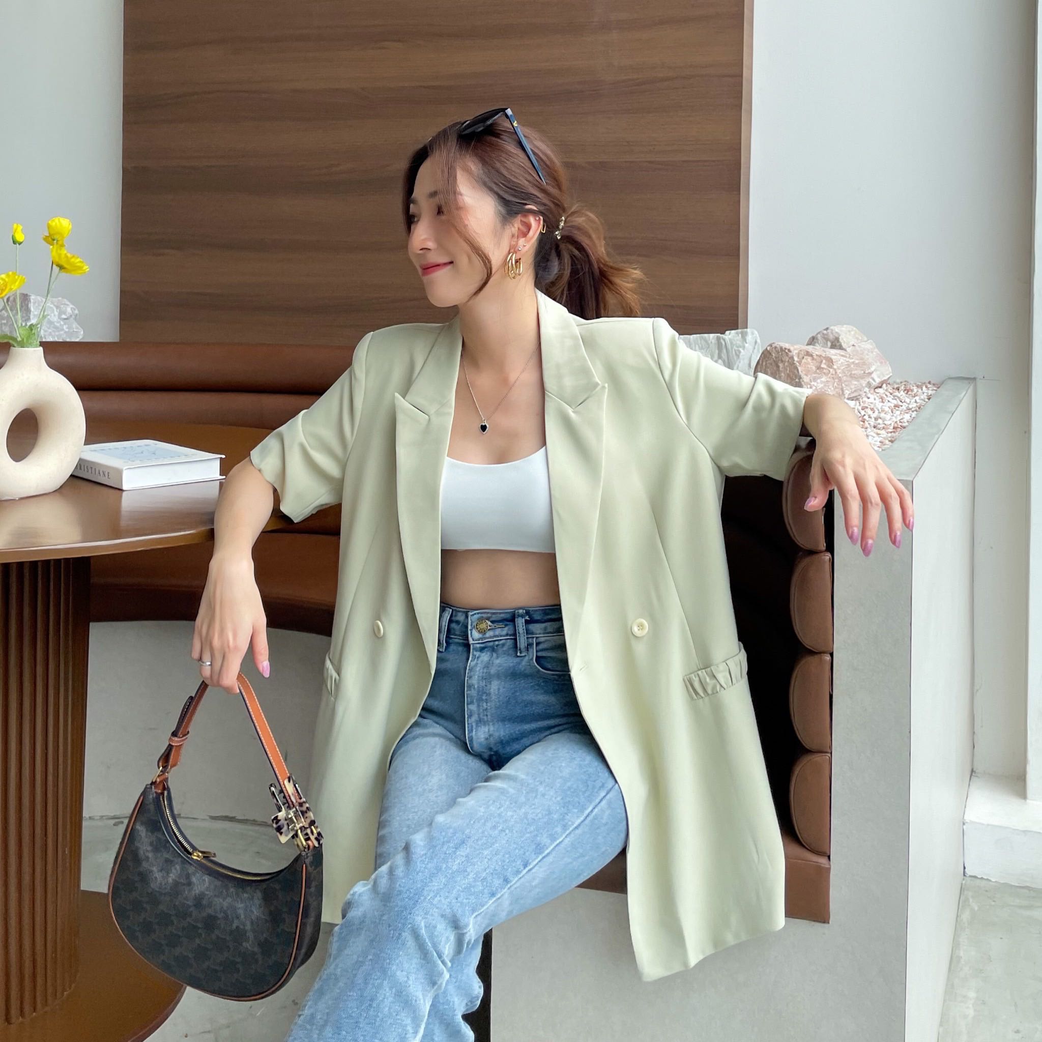 Mint blazer - เบลเซอร์แขนสั้นสีมิ้นท์