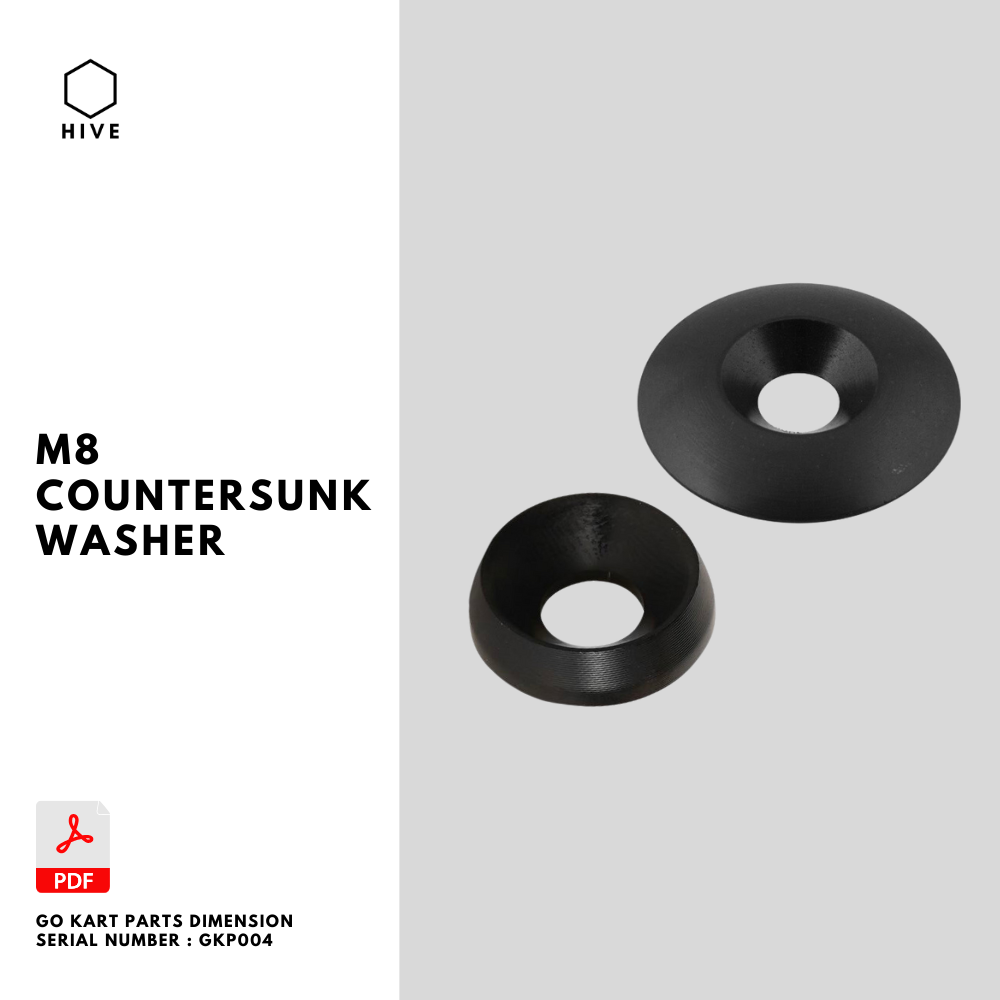 แหวนเตเปอร์ M8 สำหรับยึดเบาะ | M8 Countersunk Washer