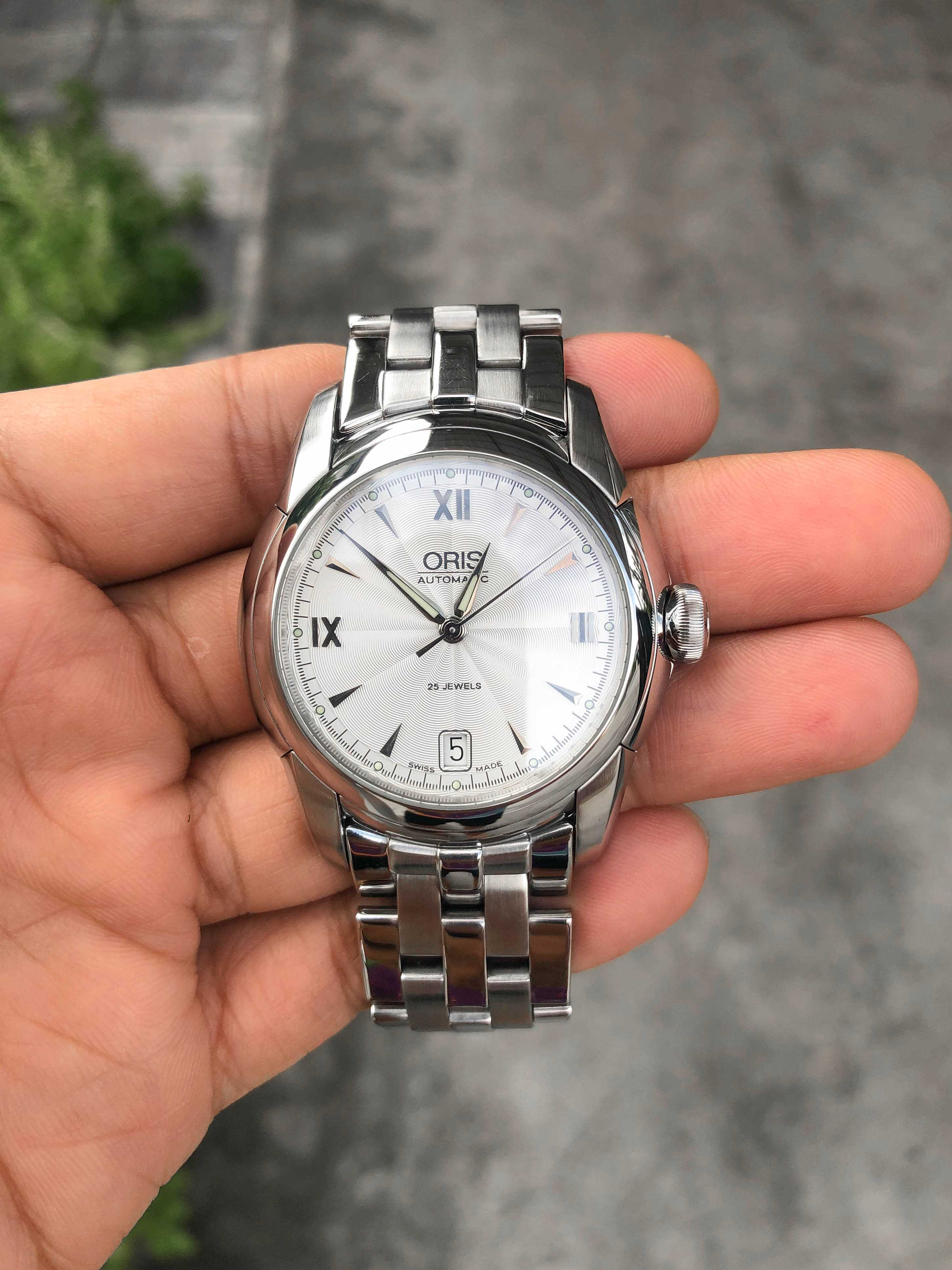 Oris Artelier Date Automatic Man Size หน้าขาวกิโยเช่