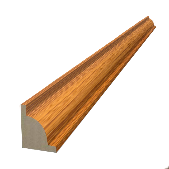 ลูกบัวพีวีชี QUART035-1 สีสักทอง GLODEN TEAK  | อุปกรณ์จบงานพื้น | DECORFlooring