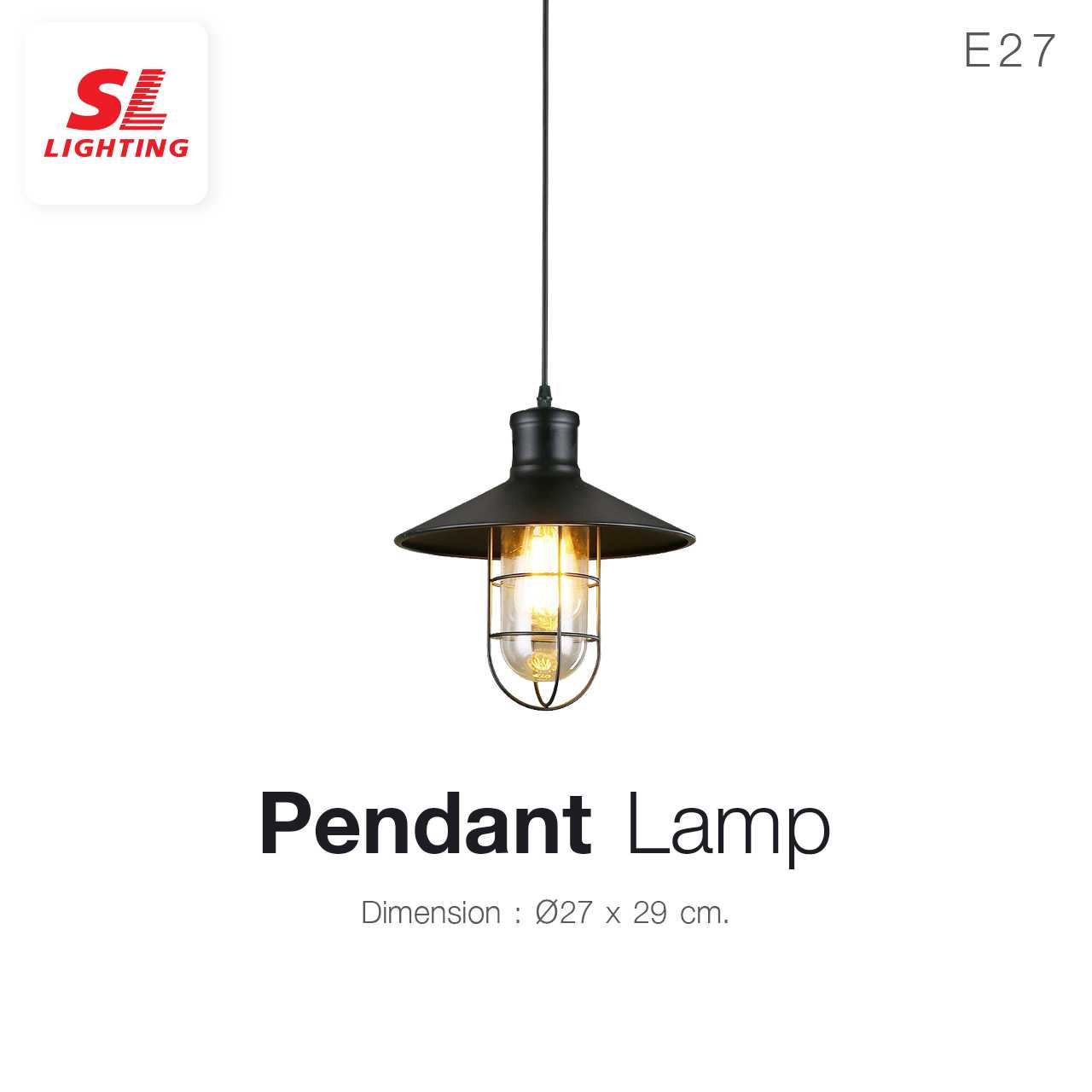 SL LIGHTING | Pendant Lamp โคมไฟห้อยเดี่ยว ขั้วE27 รุ่น SL-2-P010