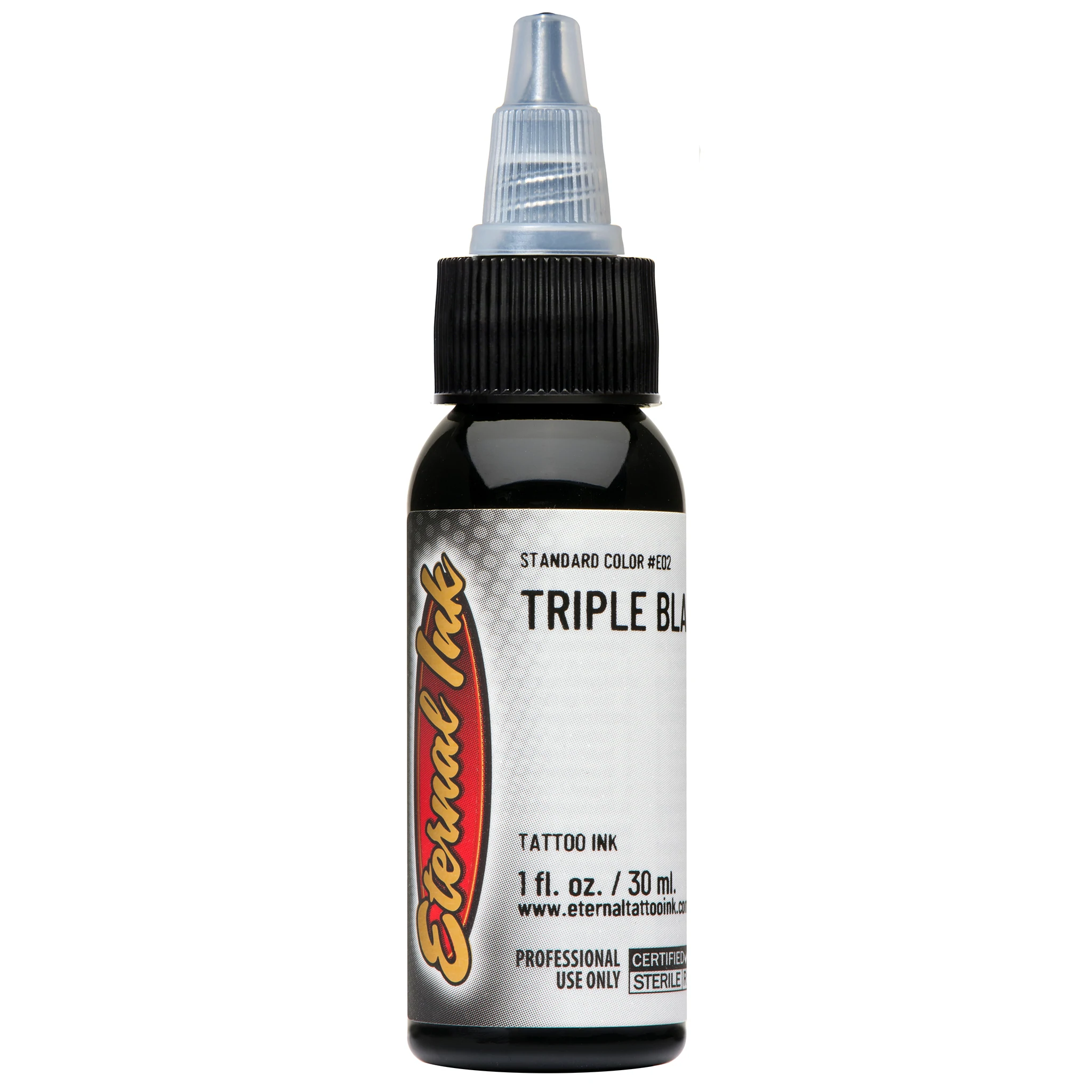 หมึกสักสีดำ Eternal Ink Tattoo หมึกสักคุณภาพ หมึกสักผิว สีสำหรับงานสัก TripleBlack