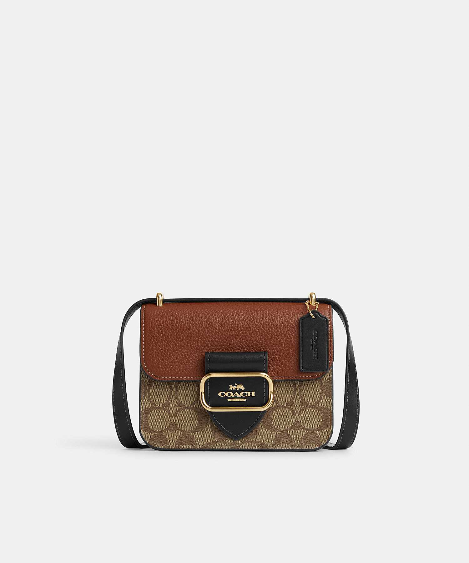COACH MORGAN SQUARE CROSSBODY IN COLORBLOCK SIGNATURE CANVAS CL462 IME7V