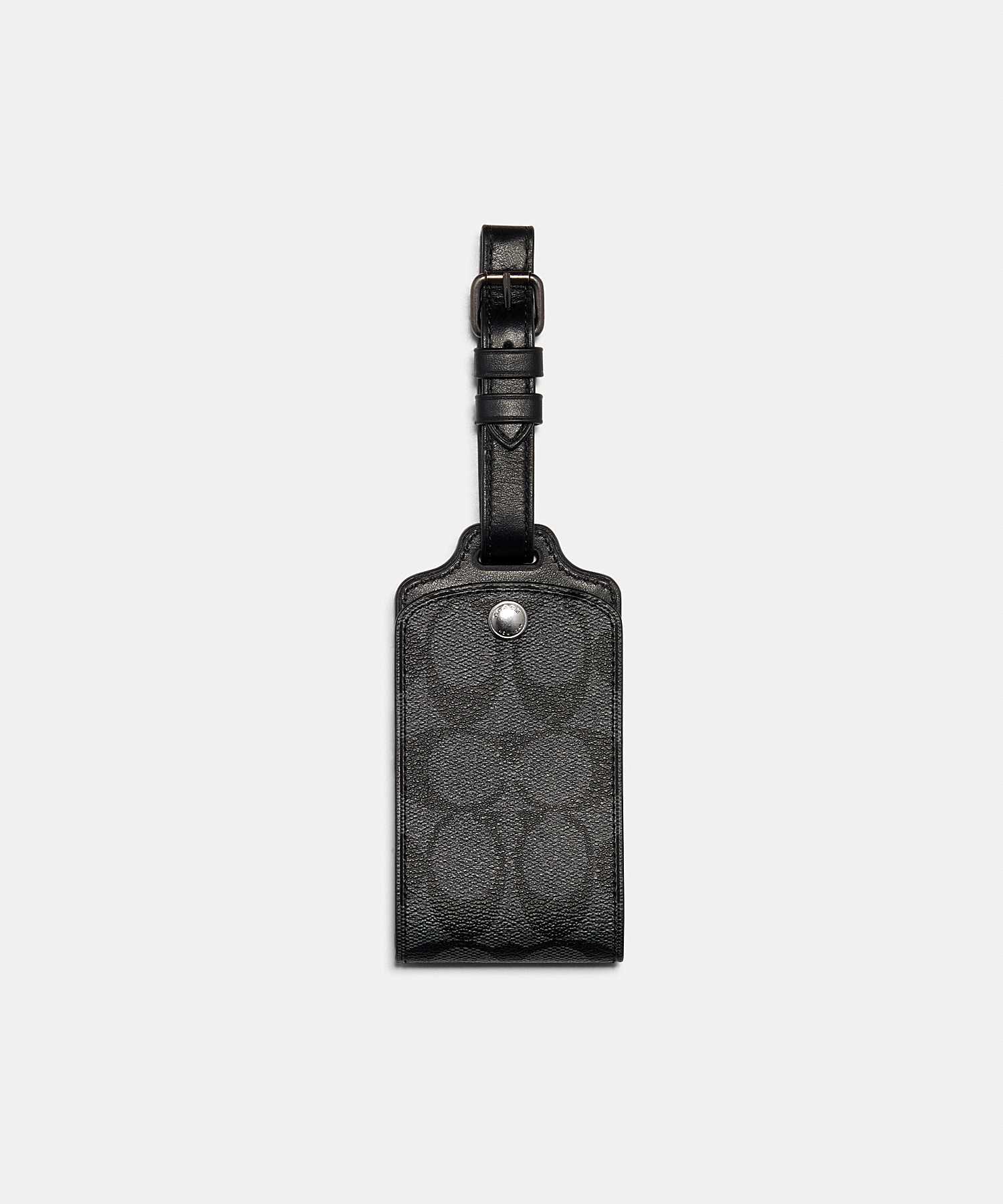 COACH LUGGAGE TAG IN SIGNATURE CANVAS C1614 QBCHR