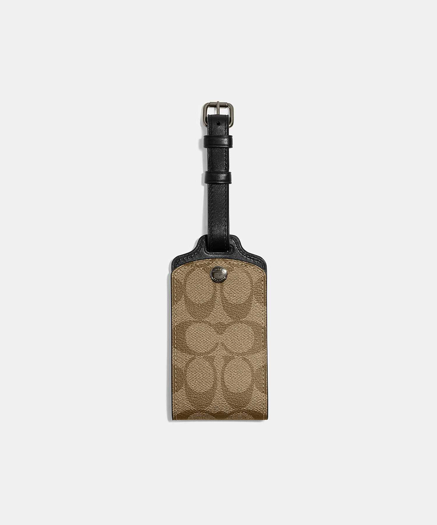 COACH LUGGAGE TAG IN SIGNATURE CANVAS C1614 QBKHA