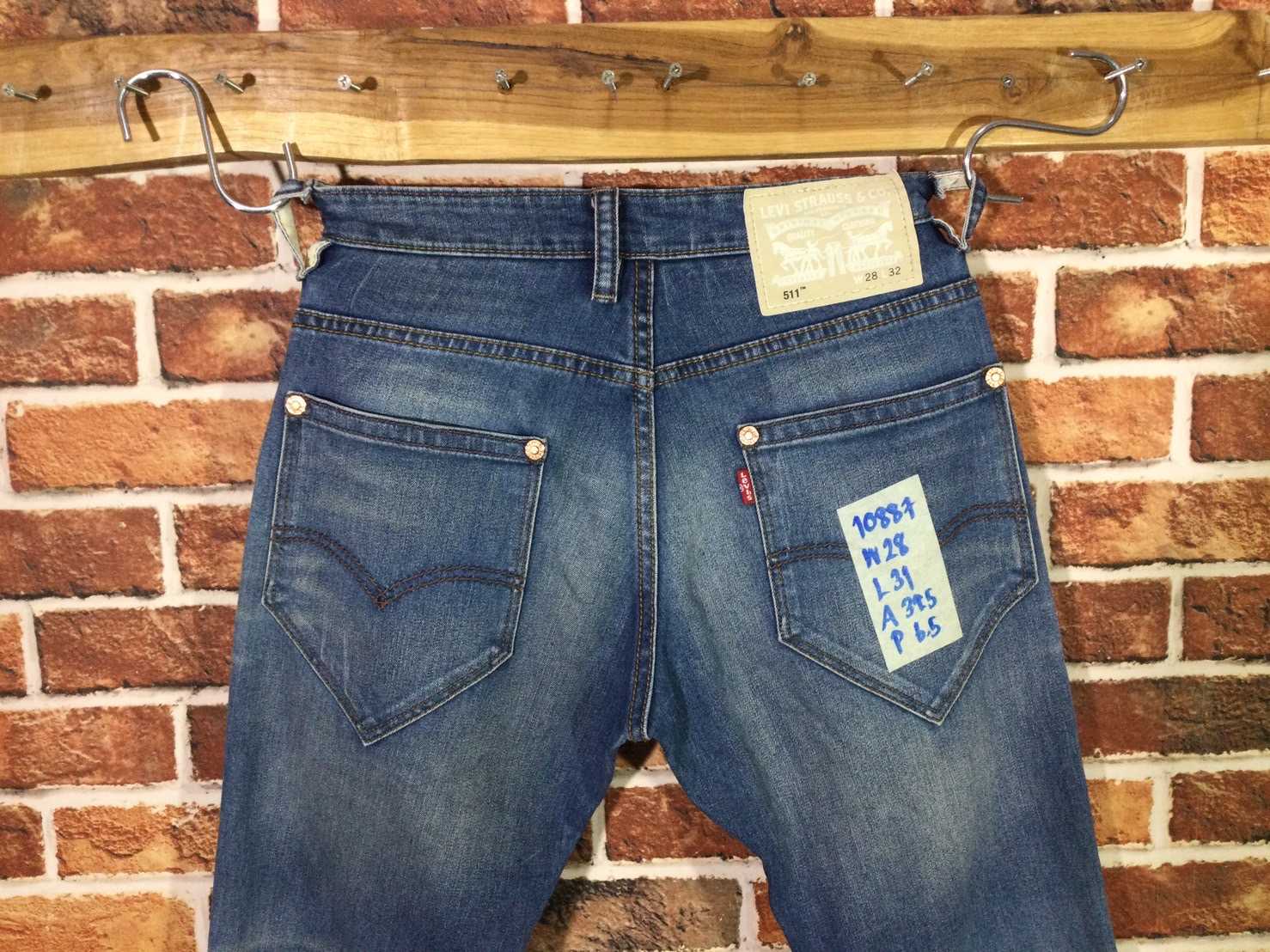 รหัส10887 Levi's511 (ตรงป้าย) Made in China  เลขกระดุม3269 วัดจริง เอว28