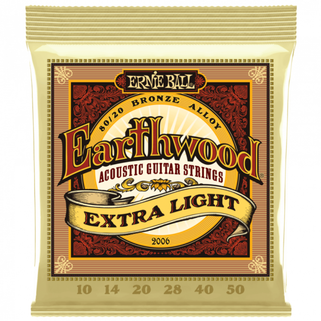 สายกีตาร์โปร่ง Ernie Ball Earthwood 80/20 Bronze Extra Light 010-050