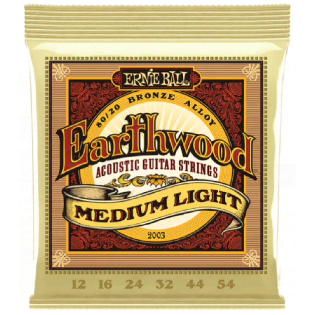 สายกีตาร์โปร่ง Ernie Ball Earthwood 80/20 Bronze Medium Light 012-054