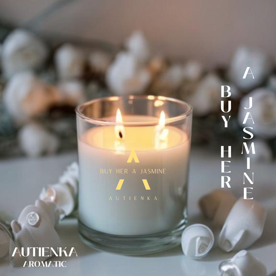 AUTIENKA Natural Soy Wax - เทียนหอมไขถั่วเหลืองออร์แกนิคกลิ่น Buy her a Jasmine