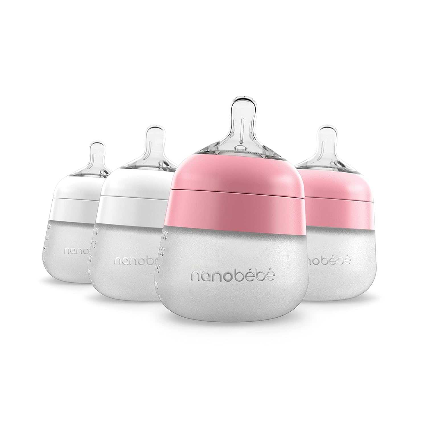 Nanobebe - Flexy Silicone Baby Bottle  5oz  แพคคู่  ขวดนม เสมือนนมแม่
