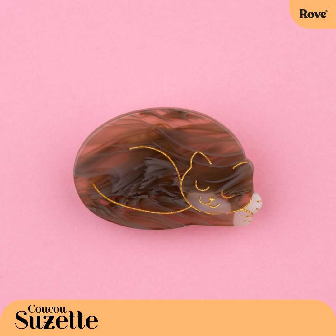 Coucou Suzette Hair Clip - Sleeping Cat