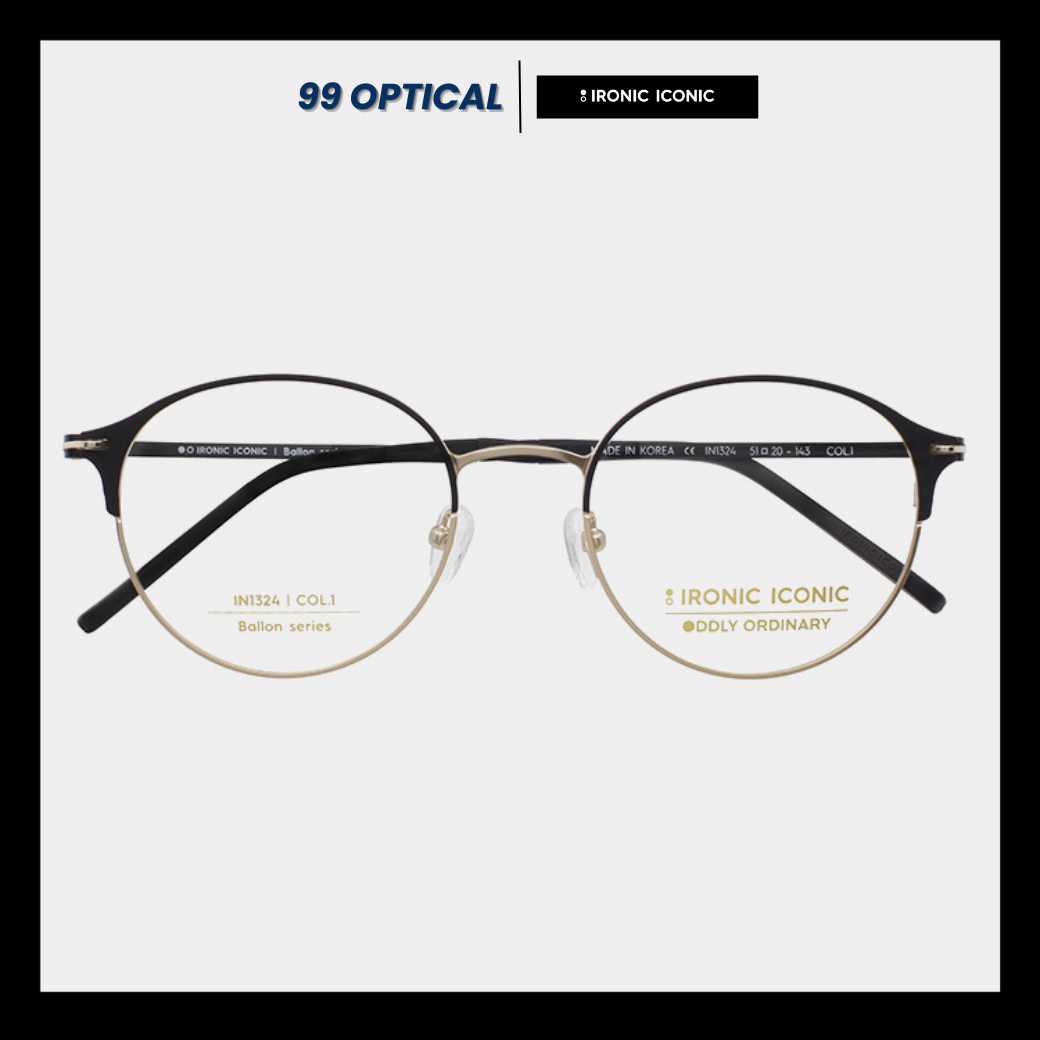 กรอบแว่น 𝗜𝗿𝗼𝗻𝗶𝗰 𝗜𝗰𝗼𝗻𝗶𝗰 รุ่น 𝗜𝗡𝟭𝟯𝟮𝟰 สี 𝗖𝟬𝟭 • คอลเลคชั่น 𝗕𝗮𝗹𝗹𝗼𝗻 𝗦𝗲𝗿𝗶𝗲