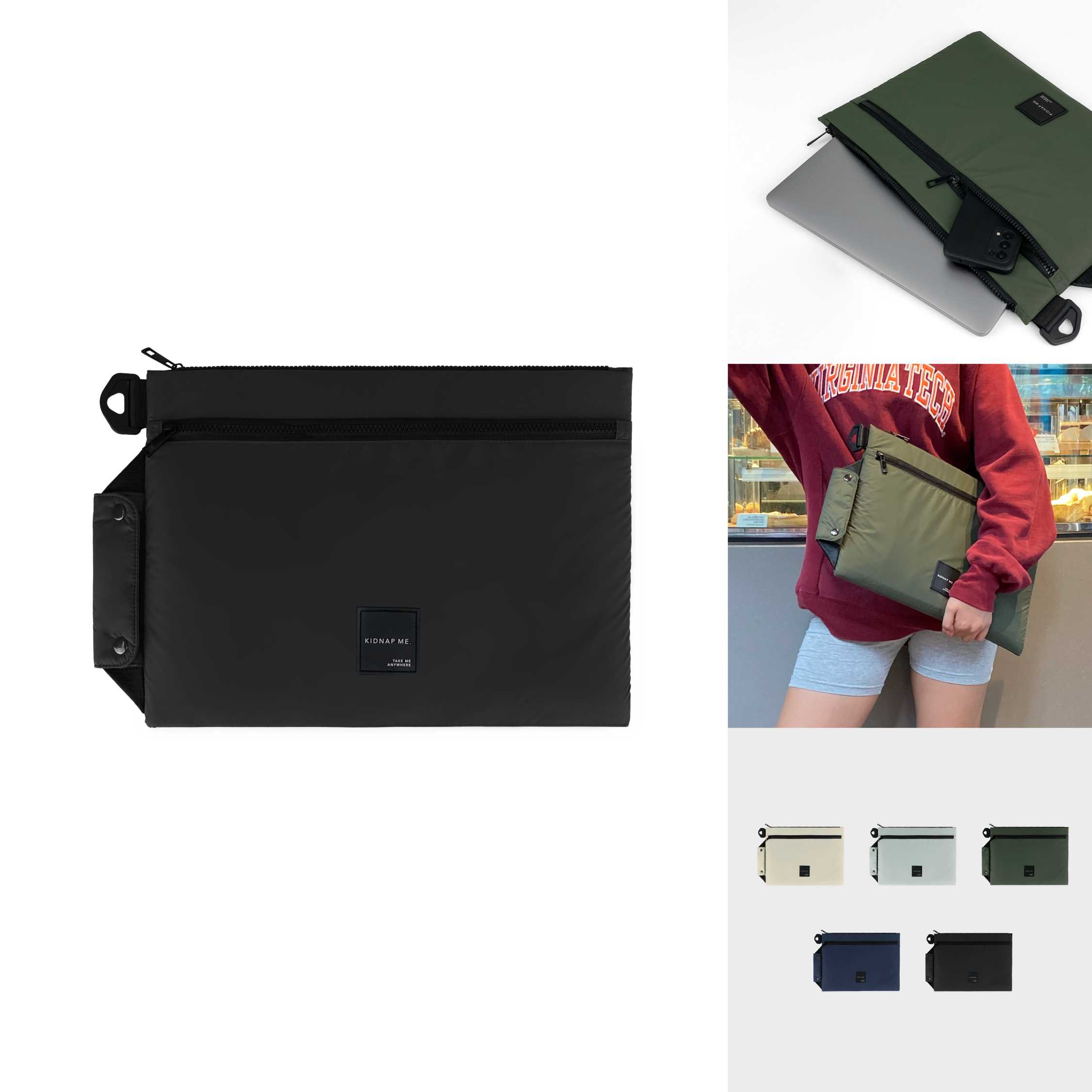 LET'S WORK CASE BAG | กระเป๋าผ้าร่มสะท้อนน้ำใส่Laptop Notebook ipad (ไม่สกรีนชื่อ)