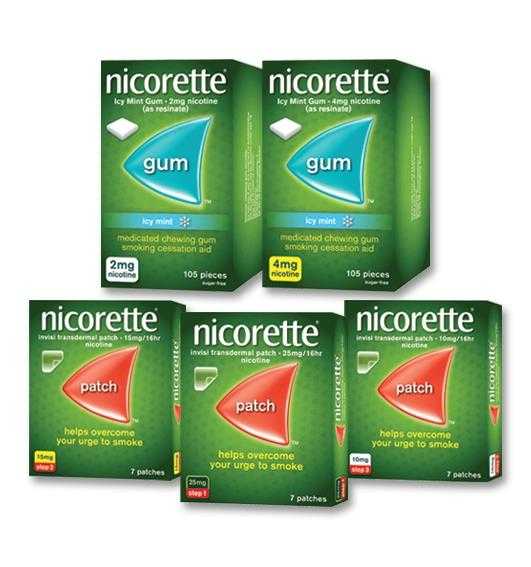 Nicorette  Gum / Invisipatch / QuckMist Mouth Spray