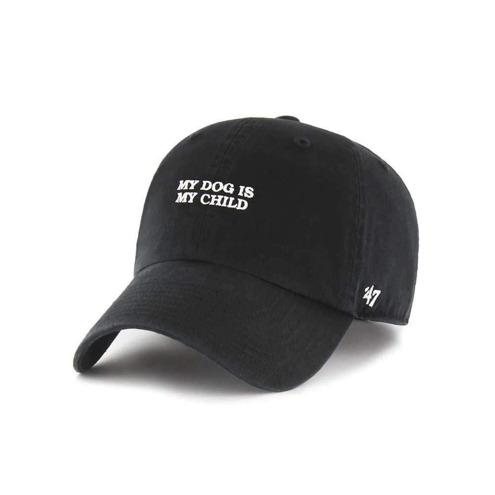 47 Brand หมวกแก๊ป รุ่น MY DOG IS MY CHILD '47 CLEAN UP BLACK