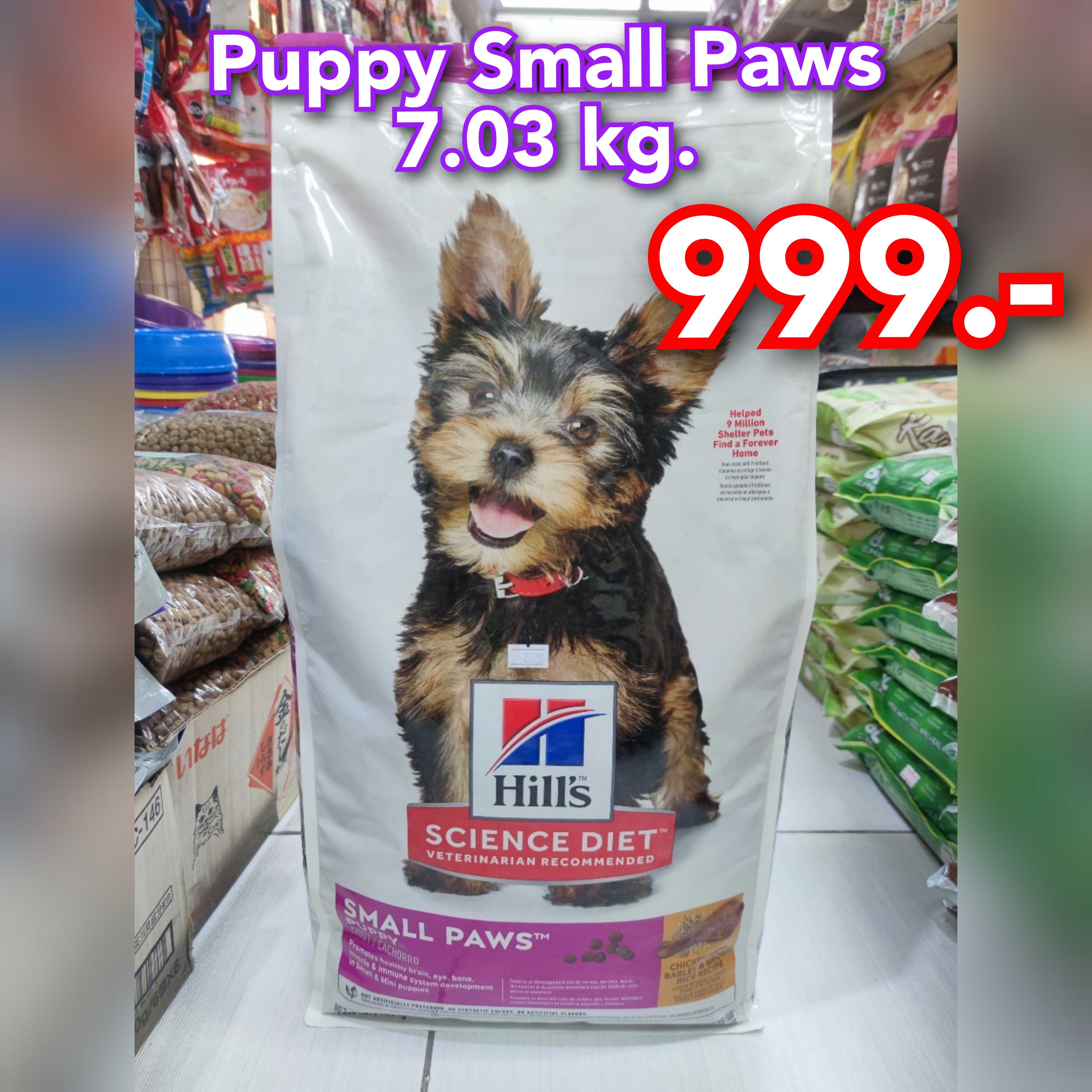 (exp 11/2023) Hill’s Science Diet Small Paws สูตรลูกสุนัขพันธุ์เล็ก กระสอบ 7.03 kg.