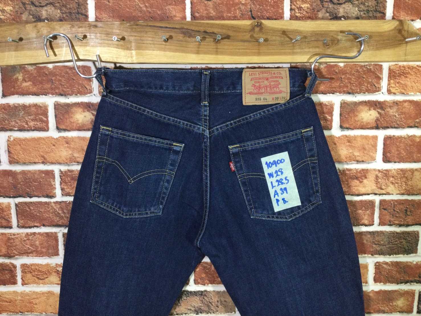 รหัส10900 Levi's535 (กระดุม) Made in Malta เลขกระดุมM41 วัดจริง เอว28