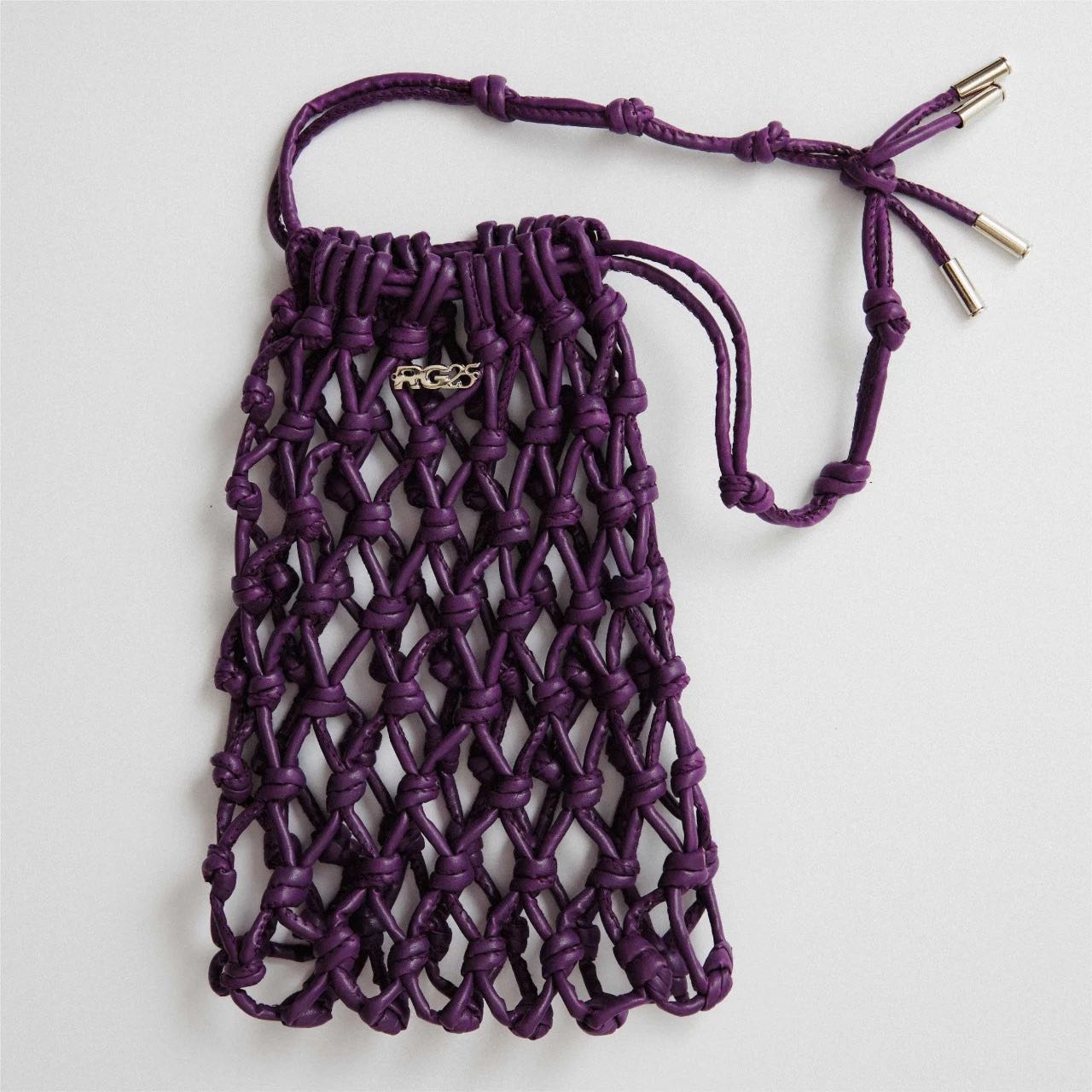 RG25 Macramé Pouch Bag (Plum) | TWENTYFIFTH x RBGF.ONLINE