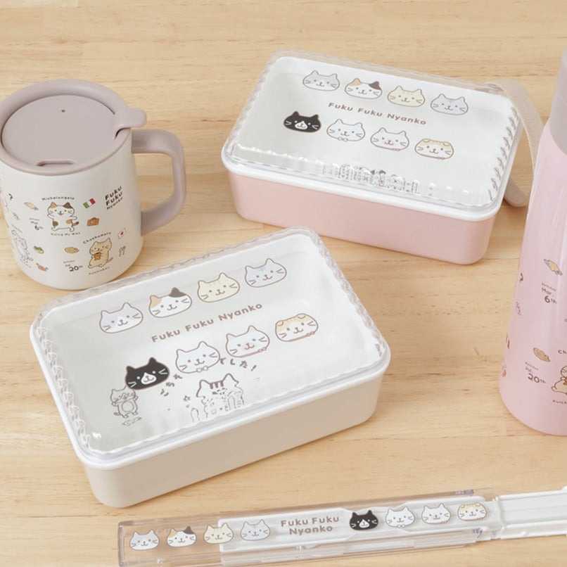 Face 1 tier lunch box กล่องข้าวชั้นเดียวพิมพ์ลายหน้าแมว