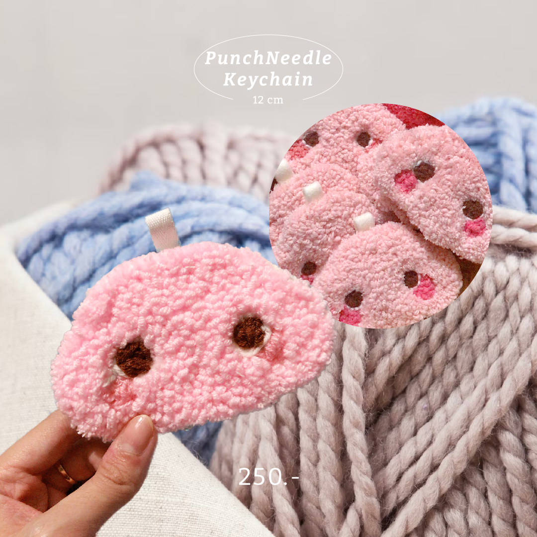 Punch Needle Handmade Keychain