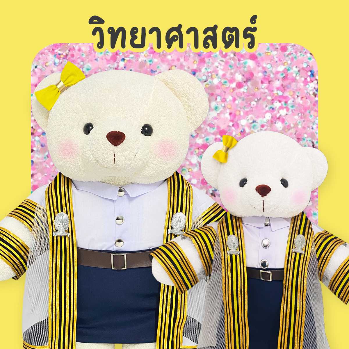 ตุ๊กตาหมีชุดครุย ม.จุฬา คณะวิทยาศาสตร์