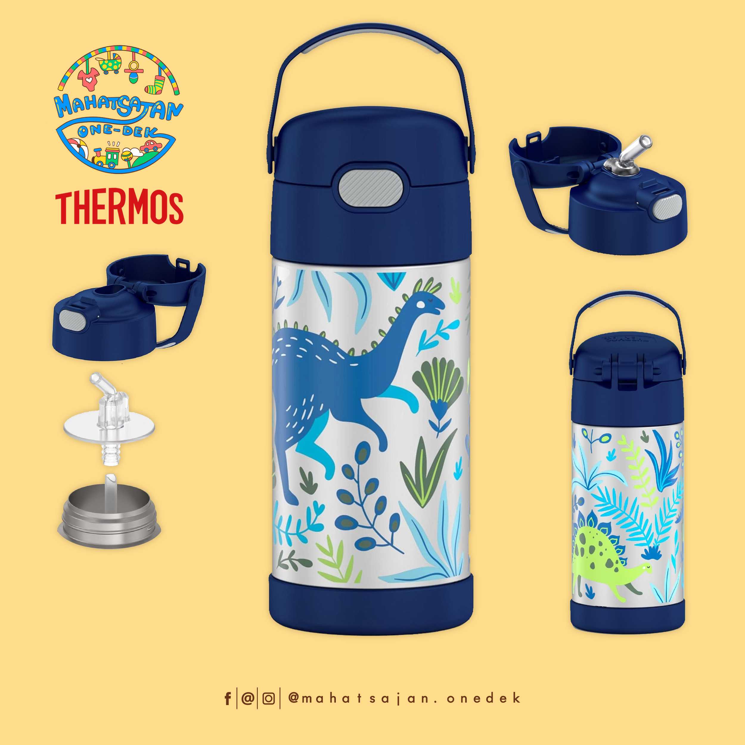 Thermos Vacuum Insulated Stainless Steel 12 Oz Funtainer กระติกดูดน้ำแตนเลส
