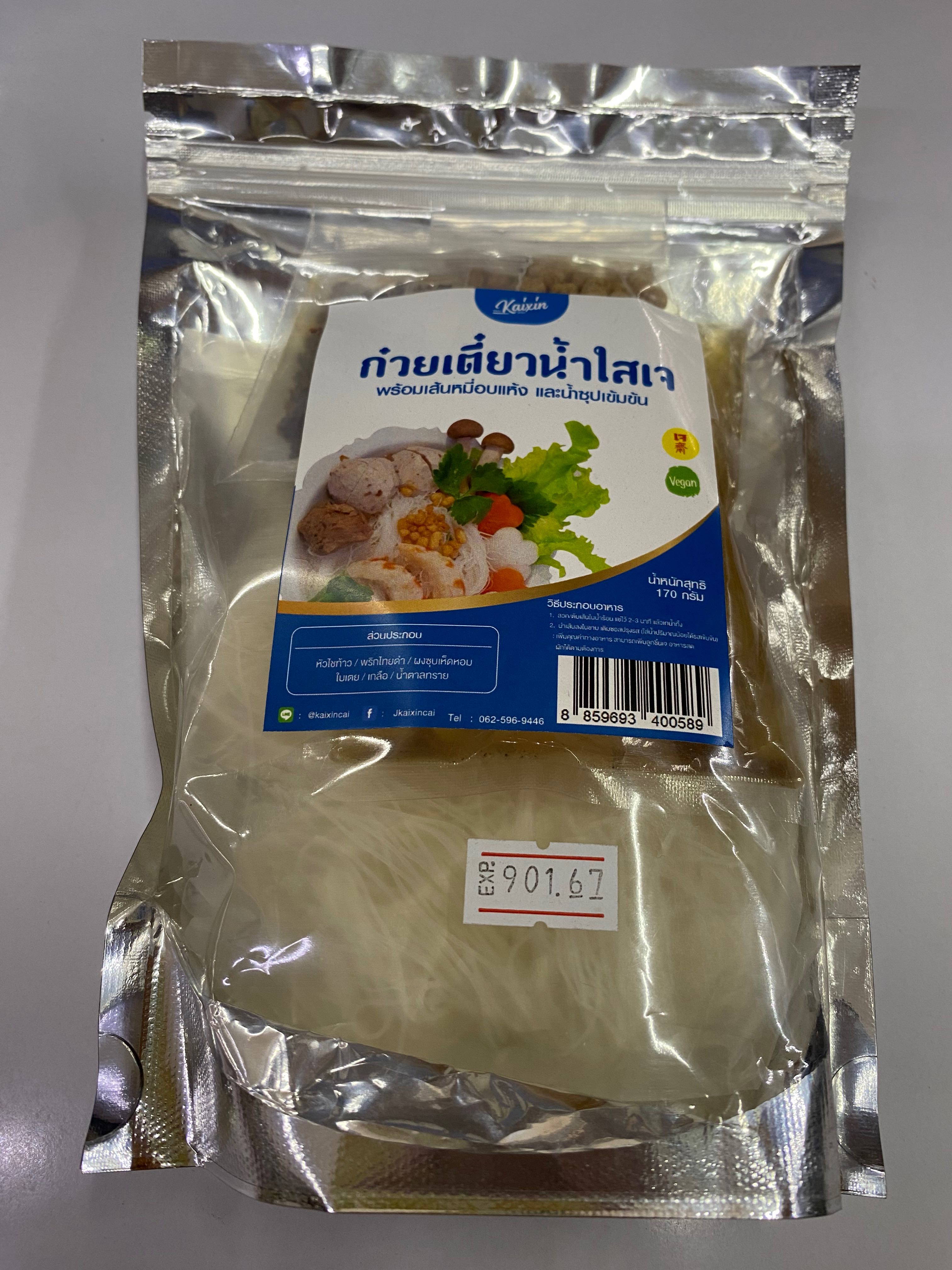 ก๋วยเตี๋ยวน้ำใสเจ  ตราไคซิน170กรัม