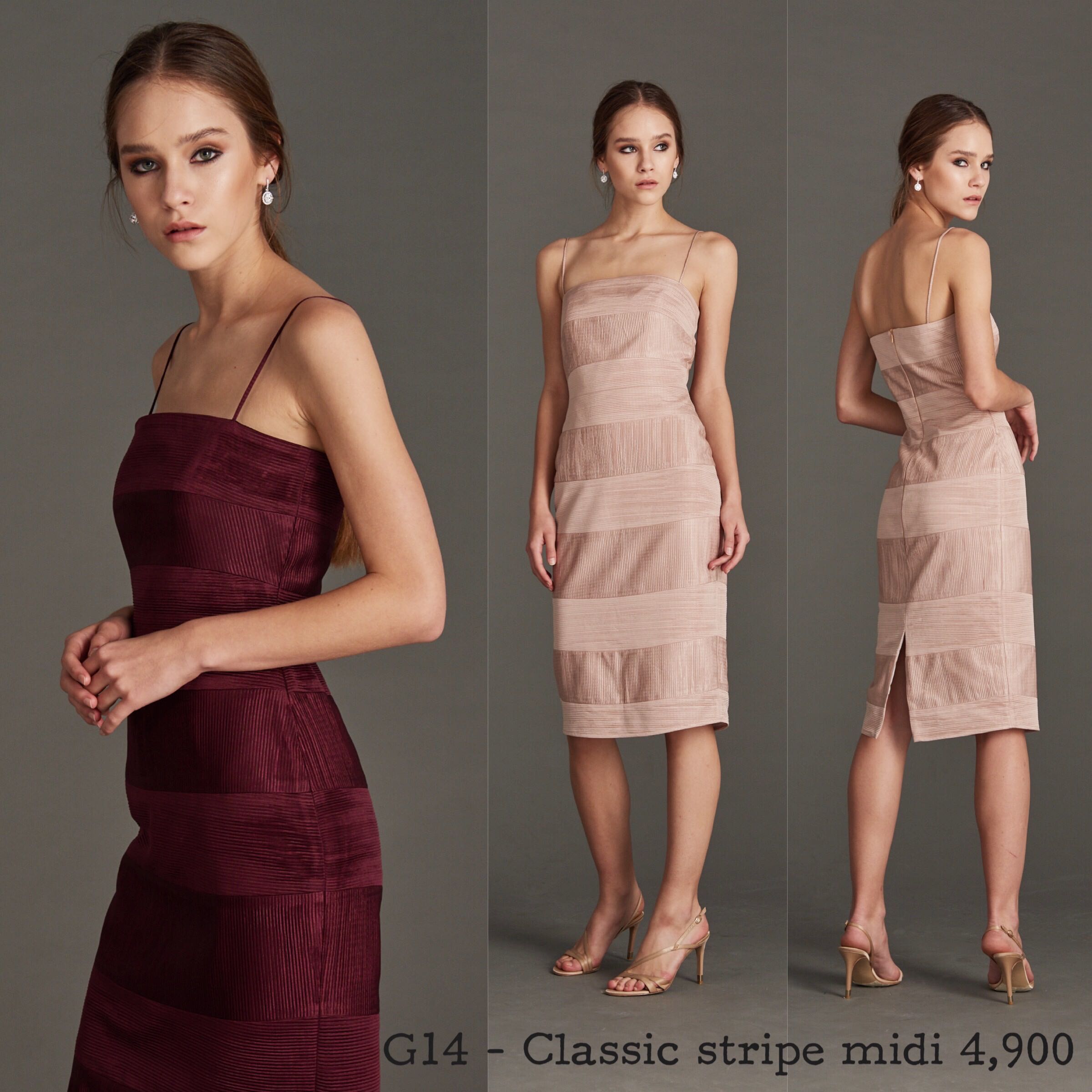 Final Sale - G14 Classic stripe midi