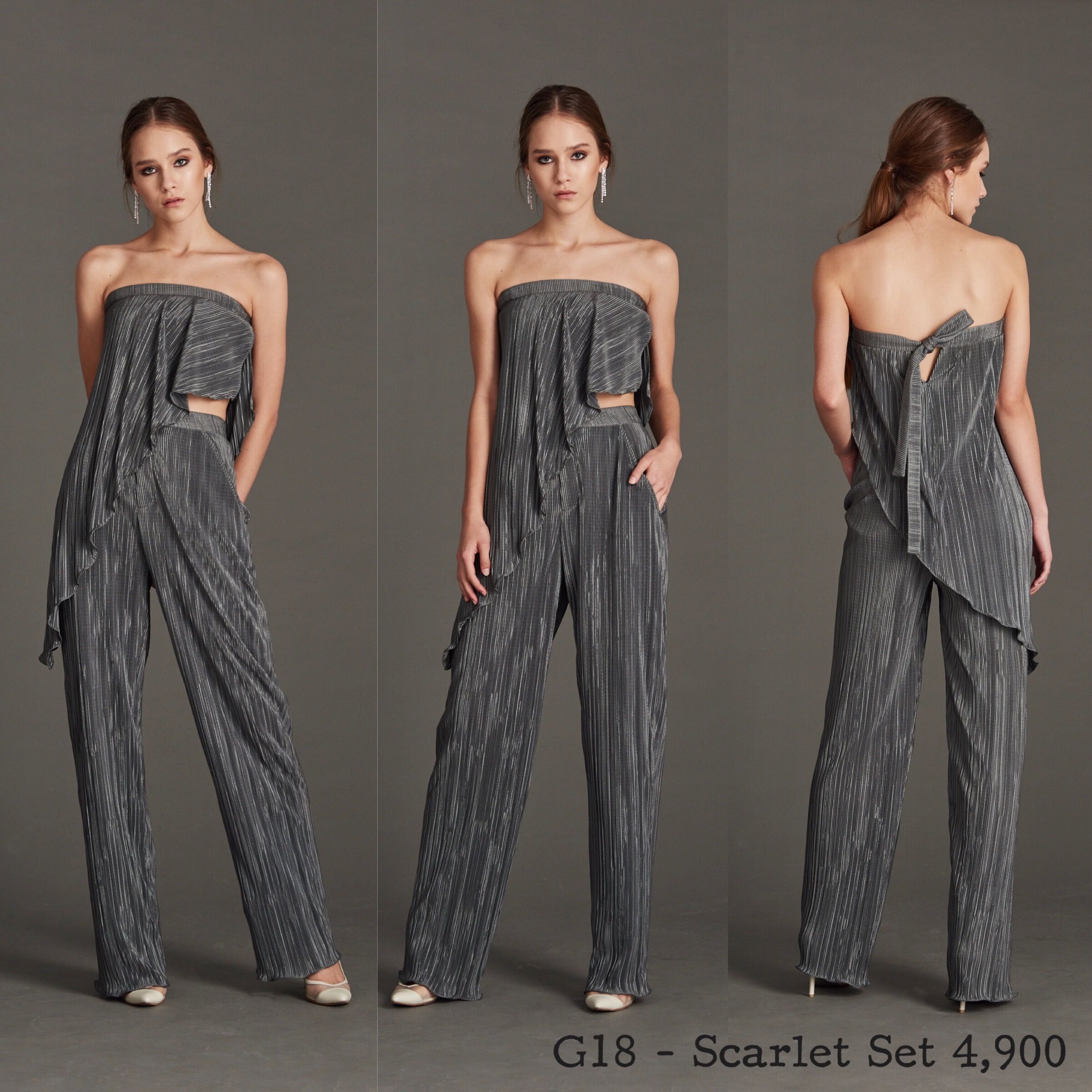 Final Sale - G18 Scarlet set (tube top x pants) 