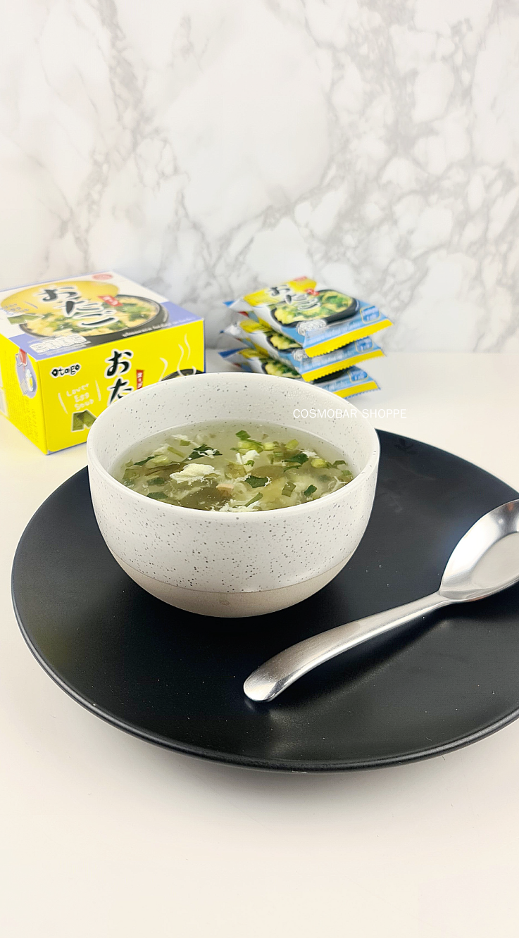 [หมดอายุ 03/07/24] อร่อยมาก! ซุป-ไข่ผสมสาหร่าย-สไตล์ญี่ปุ่น! กึ่งสำเร็จรูป 36g.
