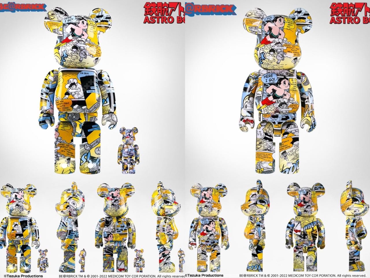 [พร้อมส่ง] Limited Bearbrick Astro Boy Manga Comic Camouflage  400+100% be@rbrick ใหม่ อะตอม 400%