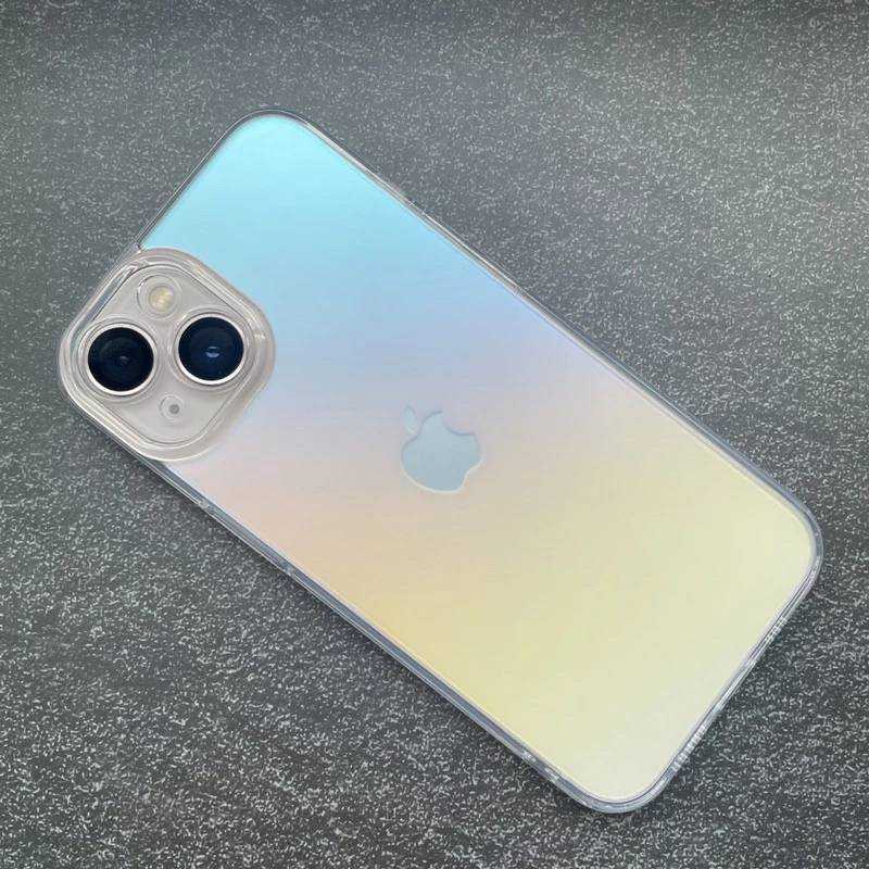 RAINBOW CASE IPHONE เคสกันกระแทกสีรุ้ง ออโรรา กันรอยนิ้วมือ
