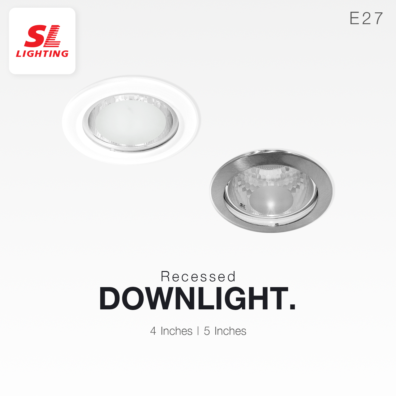 SL LIGHTING  | Recessed Downlight โคมไฟดาวน์ไลท์ฝังฝ้า รุ่น ASW-552 (4นิ้ว) | ASW-553 (5นิ้ว)