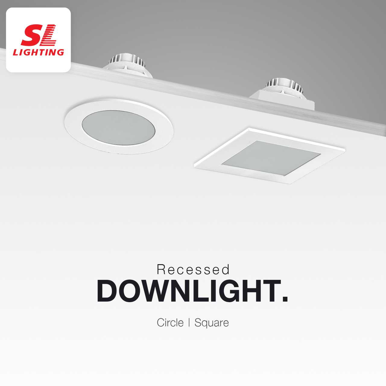 SL LIGHTING | Recessed Downlight โคมไฟดาวน์ไลท์ฝังฝ้า ขั้ว GU10 และ GU5.3 รุ่น 6-W-414 | 6-W-410