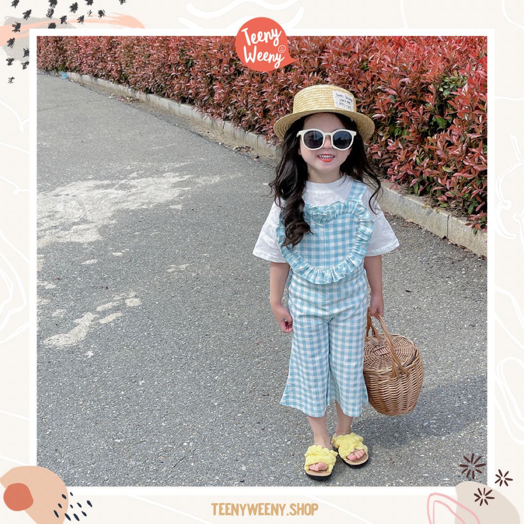 Teenyweeny.shop - Blue checked jumpsuit