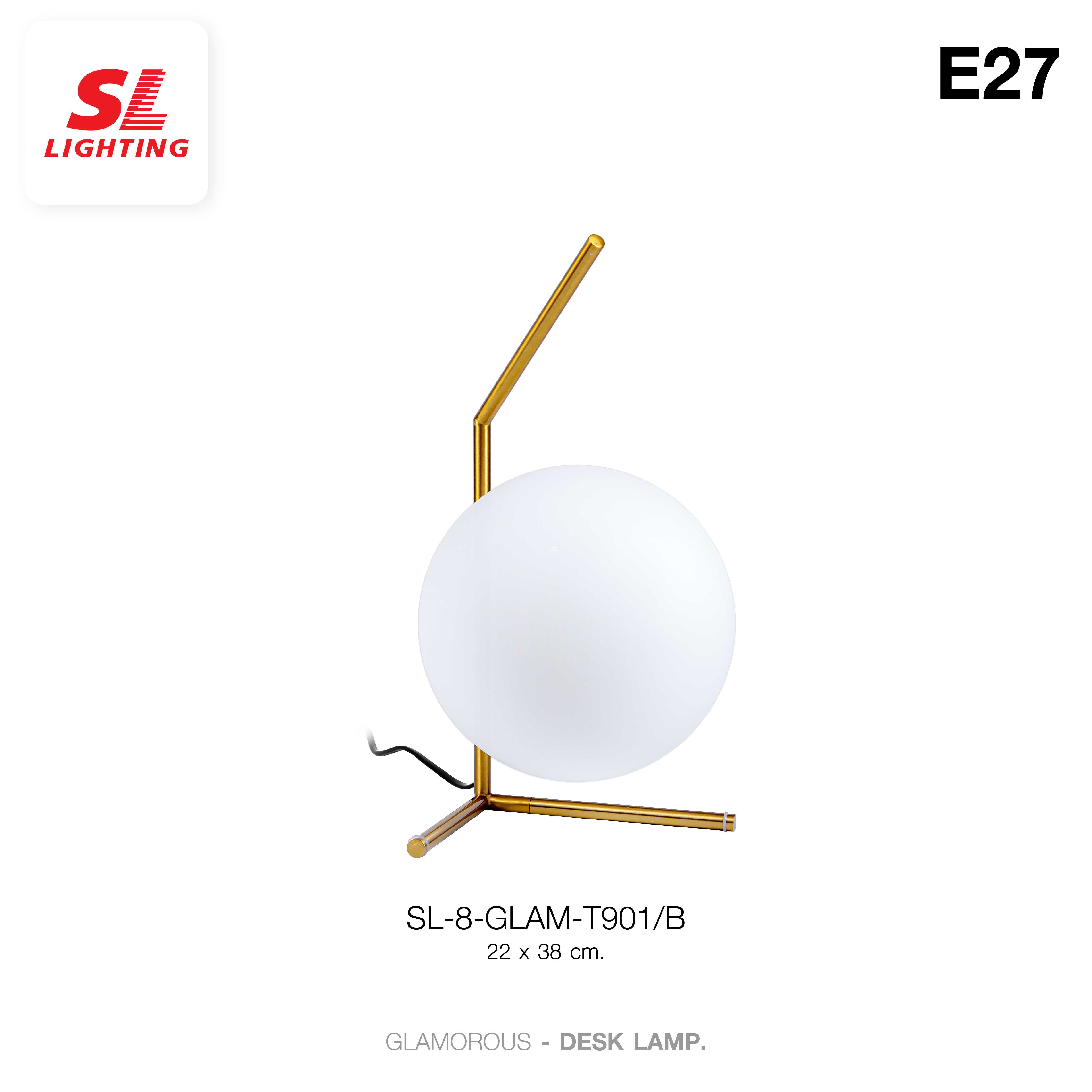 SL LIGHTING | Table Lamp โคมไฟตั้งโต๊ะ รุ่น SL-2-GLAM-T901/B ขั้วE27