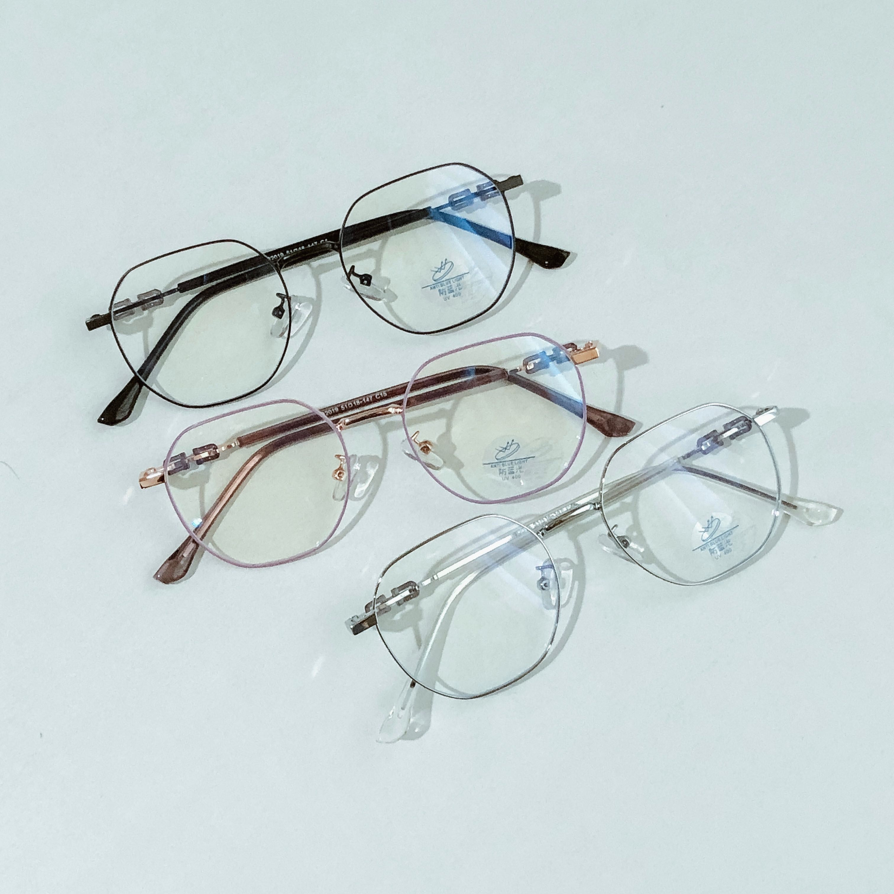 KOREAN Retro แว่นกรองแสงบลูบล๊อก กรอบสตีลชุบโคเมียม เฟรมออกแบบให้...สวมใส่ได้ทุกรูปหน้า