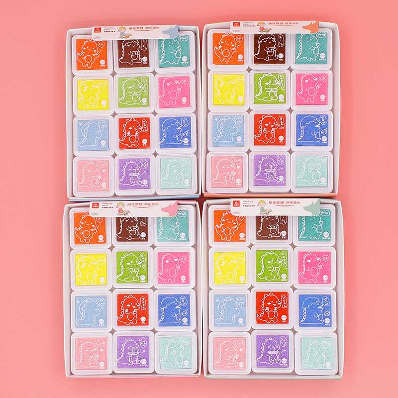 Ink Pad 3x3 Set 12 สี 24 สี