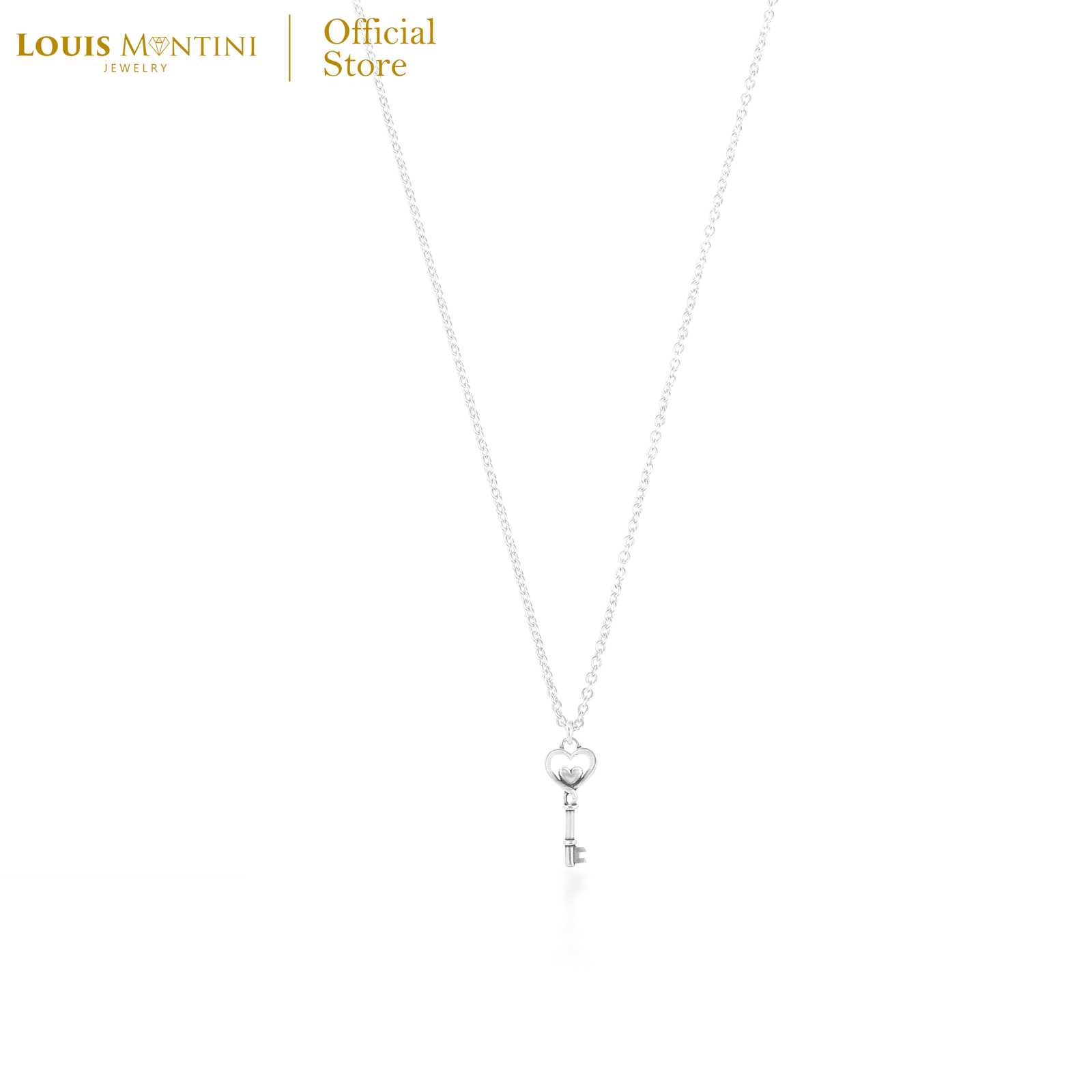 Louis Montini (Jewelry) Sterling Silver 925 Necklace สร้อยคอเงินแท้ 92.5% สร้อยคอรูปกุญแจ LJNC10