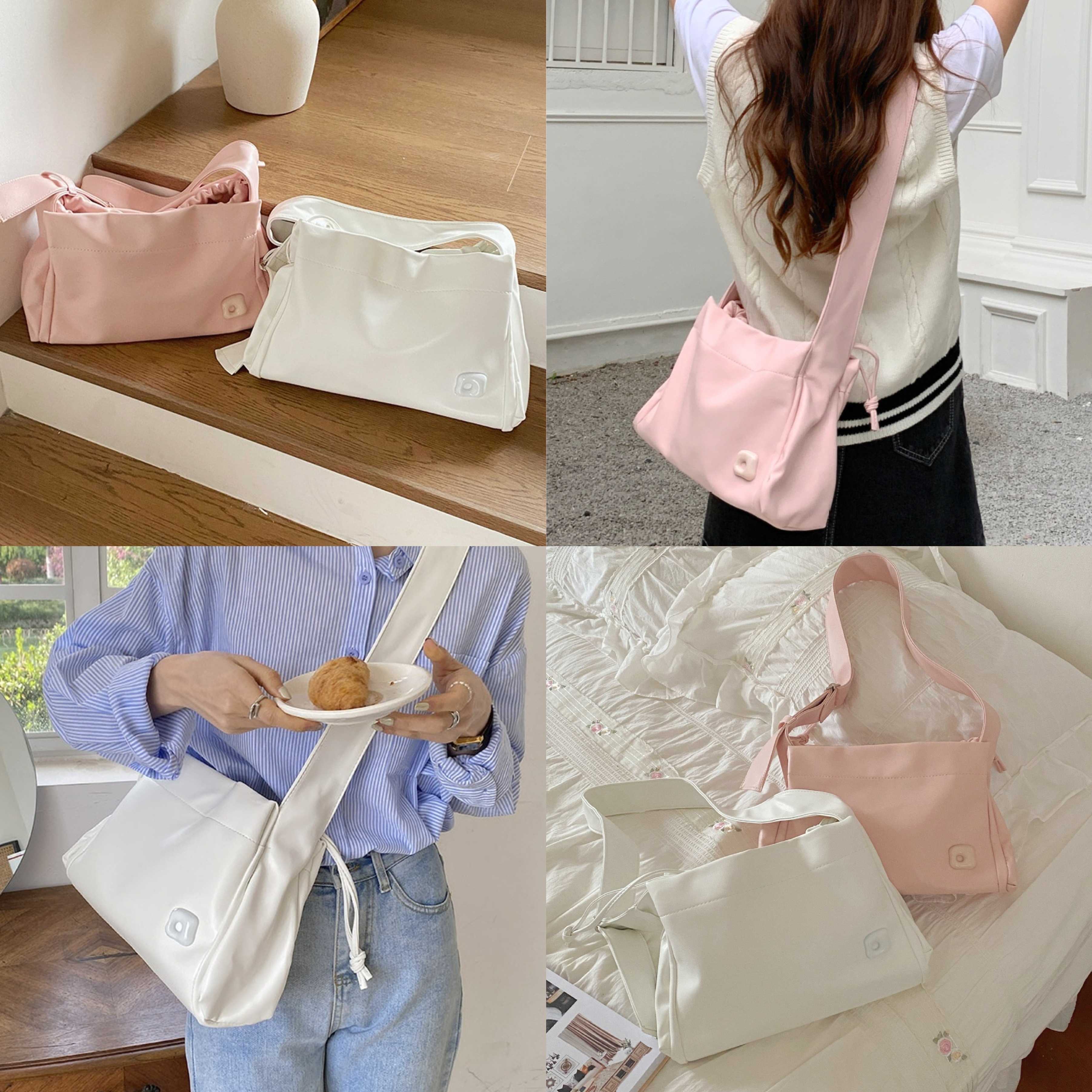 [PRE-ORDER] กระเป๋าหนัง โทนสีพาสเทลน่ารักมากๆๆๆๆ ปรับสาย+สะพายข้างได้+ใส่ ipad ได้ | QB065
