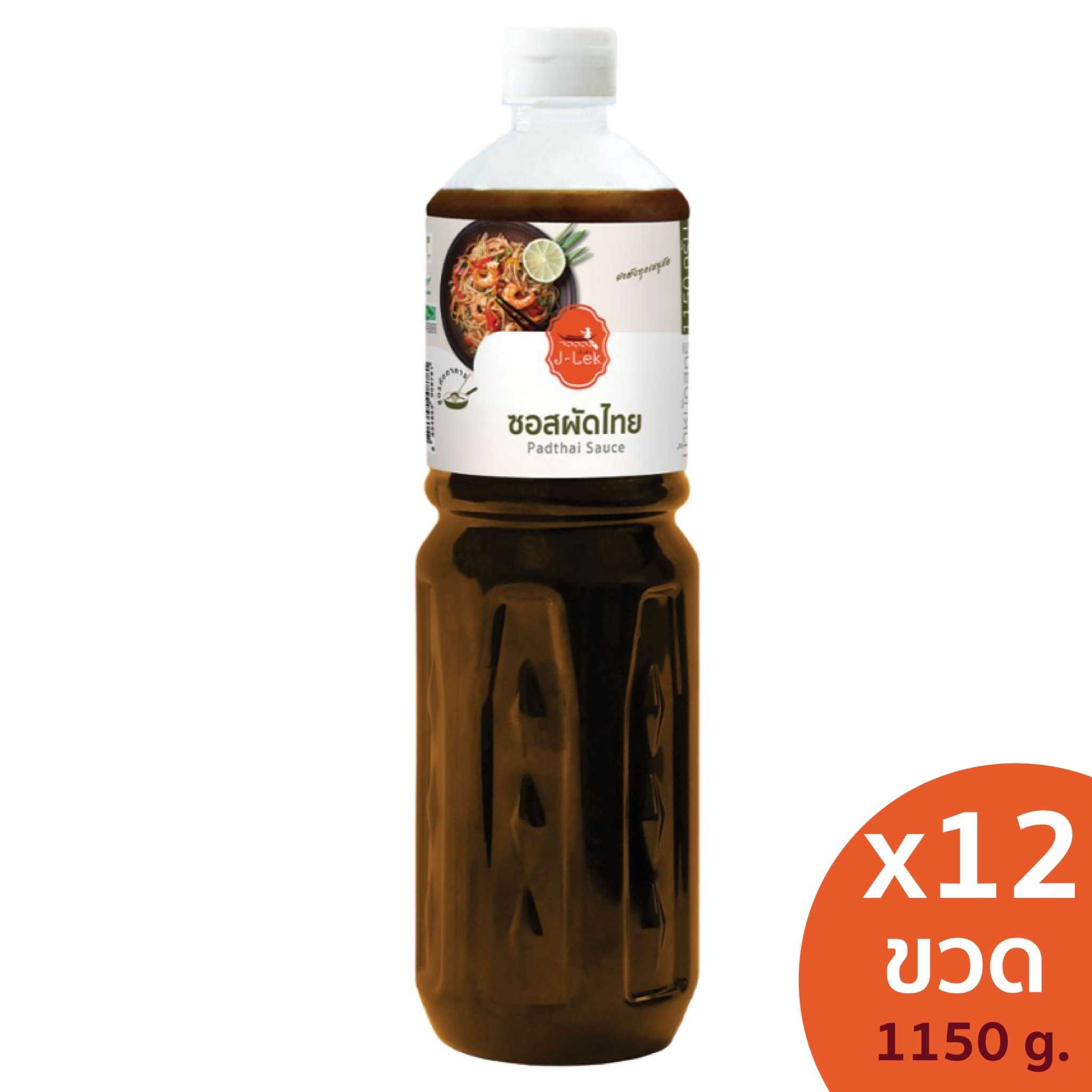 J-Lek (เจ๊เล็ก) ซอสผัดไทย ขนาด 1150 กรัม แพ็ค 12 ขวด
