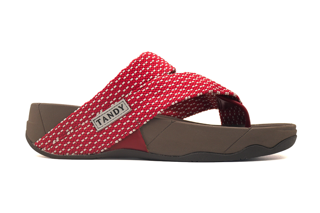 รองเท้า TANDY รุ่น Weave Dot (Red/Brown)