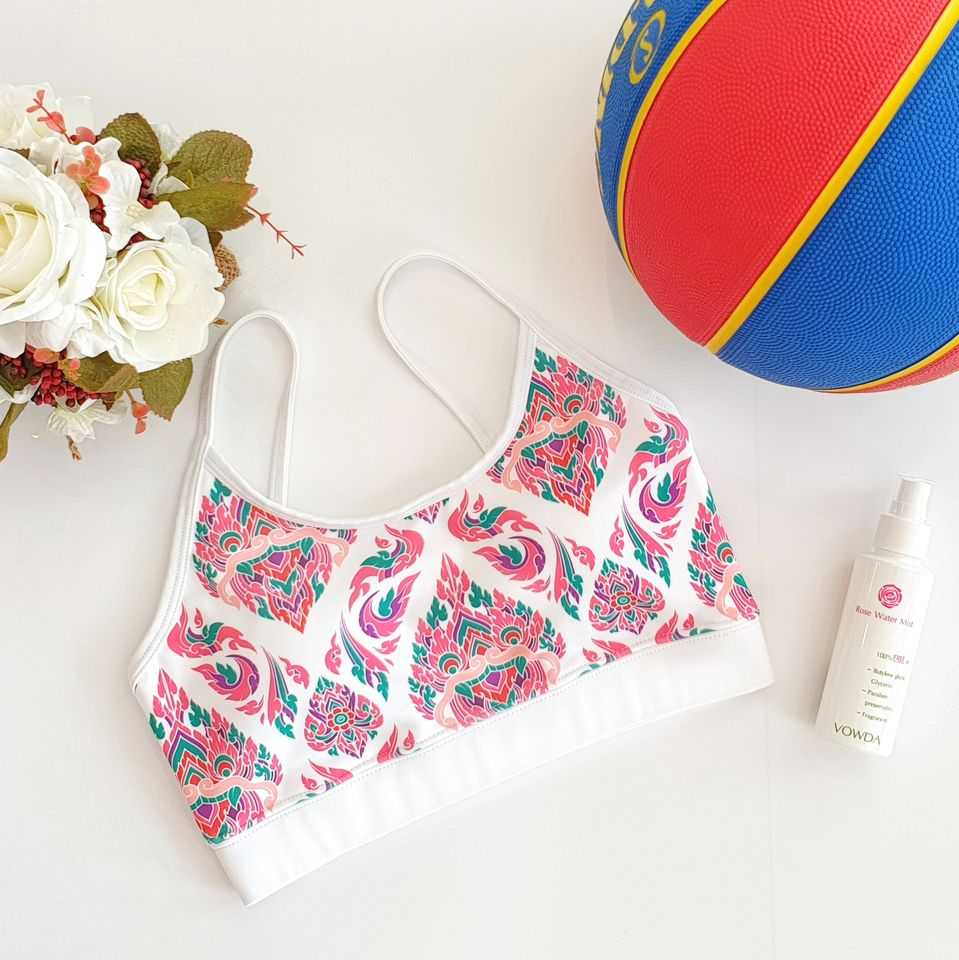 SPORTSWEAR BRA - ลายพุ่มข้าวบิณฑ์หน้าสิงห์