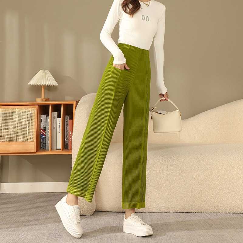  Peatbynisa A106 กางเกงผ้าหนาอัดพลีท เนื้อผ้าPolyester100%