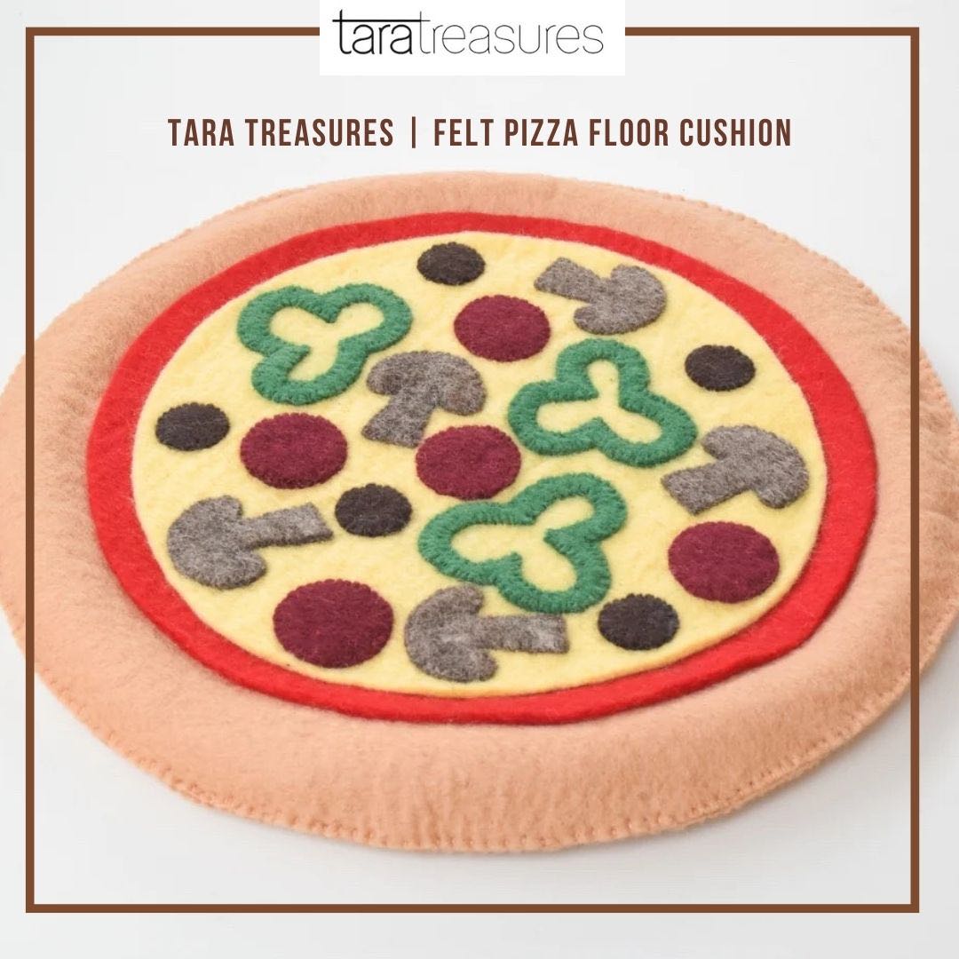 TARA TREASURES | FELT PIZZA FLOOR CUSHION